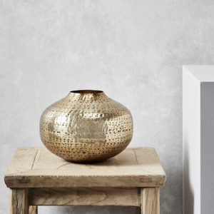 elegant urns round hammered brass urn