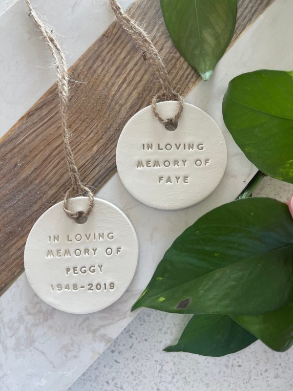 elegant urns hand made clay tag